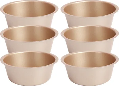 Produktbild von 6 Stück 4-Zoll-Kuchenform, runde Antihaft-Kuchenform, Weihnachten, Geburtstag, Hochzeit, Mini-Kuchen-Backform, Backgeschirr-Set, gesund und langlebig, einteiliges Design