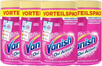 Produktbild von Vanish Oxi Action Wäsche Booster Pulver 4 x 1,65kg