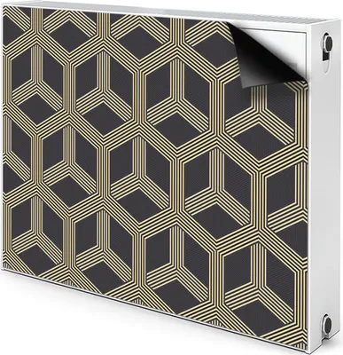 Produktbild von Magnet Heizkörper Heizkörper-Abdeckung Heizkörperabdeckung 100x60 cm - Geometrisches Muster