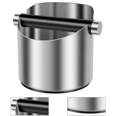 Produktbild von Espresso Klopfbox,Knock Box Kaffee Zubehör mit Anti Rutsch Gummi, geräuscharm, für alle Siebträgermaschinen (einfache Reinigung)