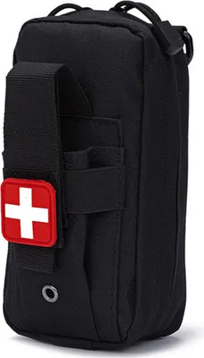 Produktbild von Tragbare Erste-Hilfe-Tasche mit großer Kapazität und mehreren Taschen für Camping- und Wanderzubehör, Aufbewahrungstasche zum Aufhängen, Notfall-Hüfttasche