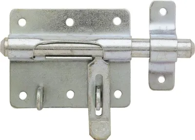 Produktbild von Schlossriegel mit Vorhängeschloss aus verzinktem Stahl 10