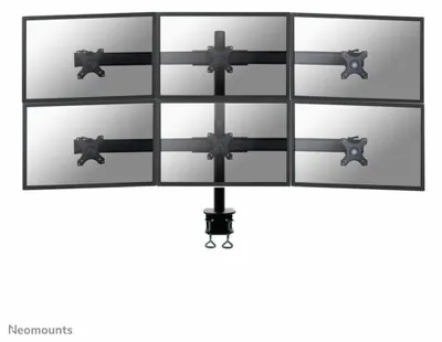 Produktbild von Neomounts FPMA-D700D6 Monitorarm 19-27", Klemme, 8 kg, 48,3 cm (19"), 68,6 cm (27"), 100 x 100 mm, Schwarz