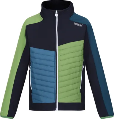Produktbild von Regatta - "Brynden" Softshelljacke Durchgehender Reißverschluss für Kinder RG12021 (116) (Marineblau/Pikantgrün)