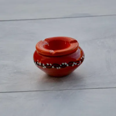 Immagine prodotto di Posacenere arancione tatuato - Modello mini