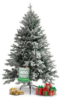 Produktbild von Künstlicher Weihnachtsbaum 160 cm mit Schnee inkl. Lichterkette