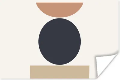 Produktbild von MuchoWow® Poster Kreis - Geometrische Figuren - Abstrakt 30x20 cm - Plakate - Print