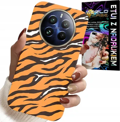 Produktbild von Etui Do Realme 12 Pro - Plecki W Tygrysie Paski Pokrowiec +Folia