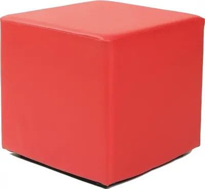 Produktbild von Design Sitzwürfel Kubus I Hocker Kunstleder modern 45x45x45 cm in rot