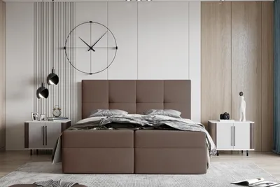 Obrázek produktu pro Boxspringová postel 160x200 MOSELA 1 - hnědá
