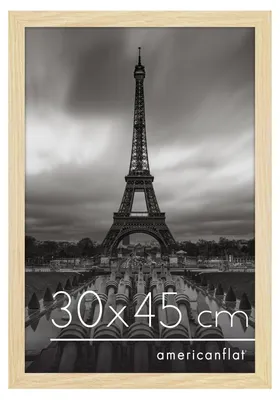 Image de Cadre photo Americanflat, dimensions 30x45 cm, en bois MDF avec une plaque en plexiglas résistante aux chocs