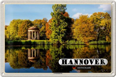Produktbild von Blechschild Städte Hannover Blick auf Georgengarten 30x20cm