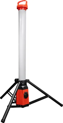 Produktbild von Grafner Profi LED Tower Baustrahler mit Steckdose und Stativ, 360° 7500 Lumen, 100 Watt, Höhe: 150 cm, IP44, 6500K Tageslichtweiß, Arbeitsleuchte Baustellenstrahler 360 Grad rundum Arbeitslampe Turm