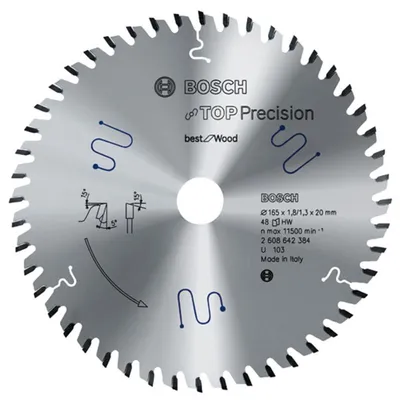 Immagine prodotto di BOSCH Top Precision Best for Wood lama circolare 165,0 mm, 48 denti