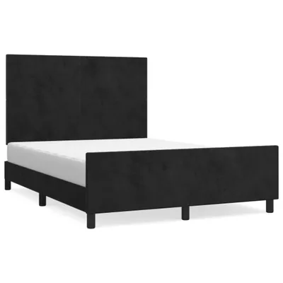 Produktbild von vidaXL Bettgestell ohne Matratze Schwarz 140x200 cm Samt