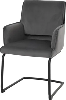Obrázok produktu pre Konzolová stolička HWC-N60, jedálenská stolička kuchynská stolička, látka/textil Oeko-Tex ~ tmavosivá