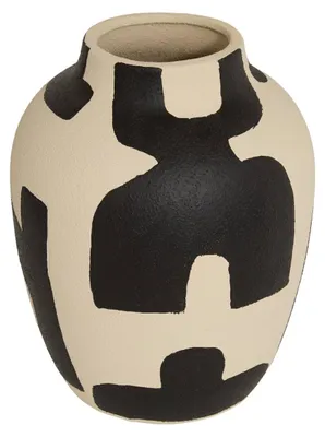 Produktbild von Vase nyer, h. 31,5 cm, beige und schwarz  - Atmosphera créateur d'intérieur