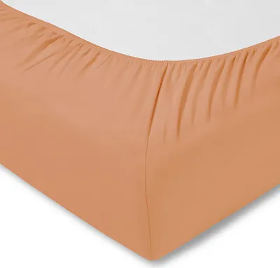 Produktbild von Estella Baumwolle Feinjersey Spannbettlaken 90x200 cm - 100x200 cm Apricot