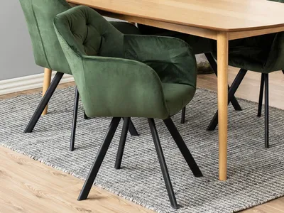 Produktbild von Armstuhl Esszimmerstuhl Loungestuhl Polsterstuhl Küchenstuhl Stuhl "Lorin I" Waldgrün