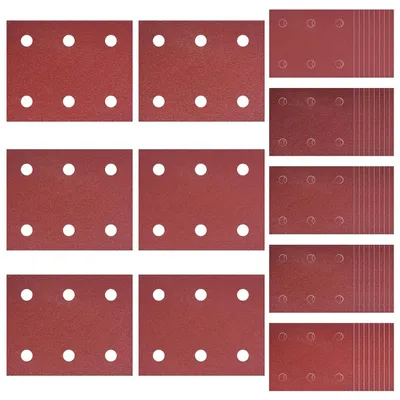 Image de Jeu de 50 feuilles de papier abrasif pour ponceuses