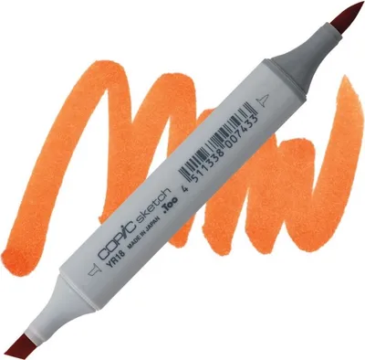 Immagine prodotto di COPIC Sketch pennello e scalpello a doppia faccia, YR18 Sanquine