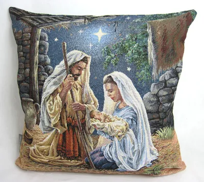 Produktbild von Kissenhülle "Weihnacht" Familie mehrfarbig, ca.45 x 45 cm abgepasst