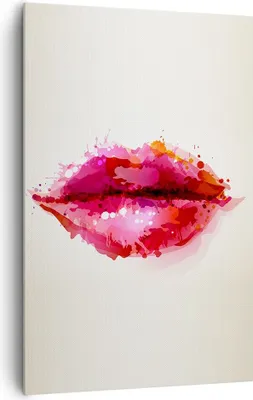 Produktbild von Bild auf Leinwand - Leinwandbild - Einteilig - Rote Lippen glänzend Lippe Glanz - 80x120cm - Wand Bild - Wandbilder - Leinwanddruck - Wanddekoration - Leinwand bilder - Wandbild - PA80x120-2706