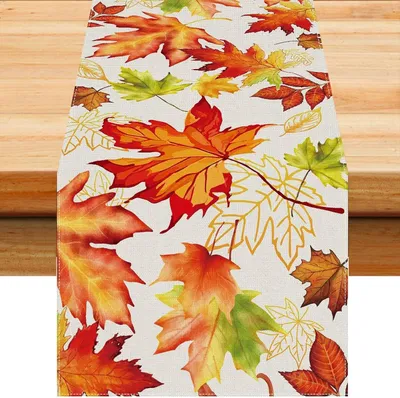 Produktbild von Tischläufer für den Herbst, elegante Dekoration für den Esstisch 33x183 cm
