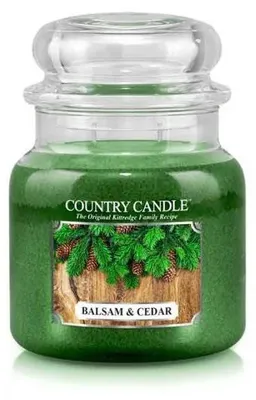 Obrázok produktu pre Country Candle Balsam & Cedar vonná sviečka stredná 2-knôtová (453 g)