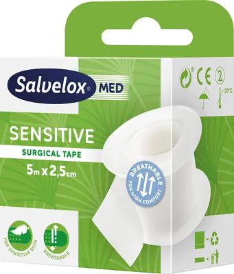 Productafbeelding van Salvelox Sensitive pleister, 5m x 2,5cm