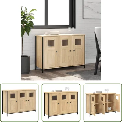 Produktbild von The Living Store Sideboard Sonoma-Eiche 100x35x70 cm Holzwerkstoff