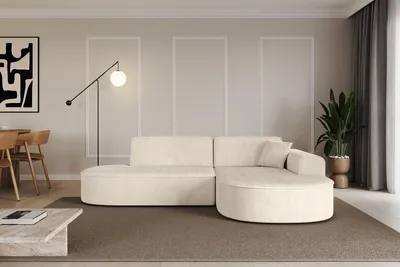 Produktbild von ALTDECOR Ecksofa in L-Form  MARI-L1 - 243x171x79,5 cm  Beige -  Corner Sofa Bett Eckcouch Couch  Wohnlandschaft Cauchsofa