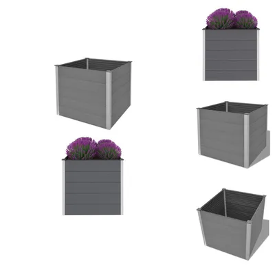 Produktbild von vidaXL Garten-Hochbeet WPC 100x100x91 cm Grau -  Blumentöpfe & Pflanzgefäße