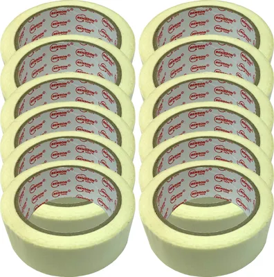 Produktbild von 12x Malerkrepp Kreppband 35mm Klebeband Abdeckband Malerband Abklebeband Krepp