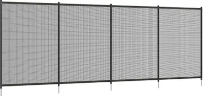 Produktbild von Pool Sicherheitszaun, Poolzaun für Kinder, 4-teilig, Aluminium/Texteline, 365 x 126 cm, Schwarz, rostfrei, stabil, für Garten und Terrasse