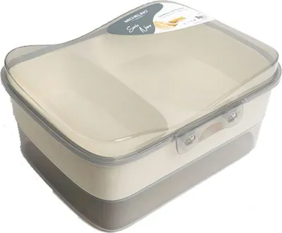 Produktbild von MICHELINO Lunchbox mit Einteiler Brotdose mit Fächern Spülmaschinengeeignet Grau