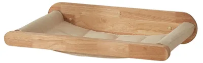 Immagine prodotto di Amaca a forma di bacchetta magica per gatti, color crema, 60 x 33 x 12 cm