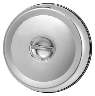 Produktbild von Runder Kochdeckel aus Edelstahl mit Griff in Silber