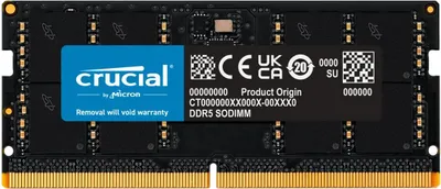 Produktbild von Crucial CT32G48C40S5T, 32 GB, 1 x 32 GB, DDR5, 4800 MHz, 262-pin SO-DIMM