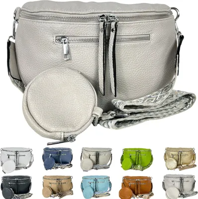 Produktbild von Handtasche Cross Body Bag Umhängetasche 30cm Damentasche Schultertasche Umhängen Grau
