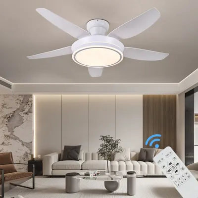 Produktbild von 4540-1 weiß LED Beleuchtung mit Fernbedienung Lichtfarbe/Helligkeit einstellbar 6 Geschwindigkeiten, timer 2 Stunden Sommer-, und Wintermodus