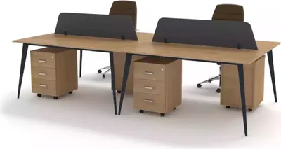 Image de Grand bureau marron Ensemble de meubles pour le poste de travail