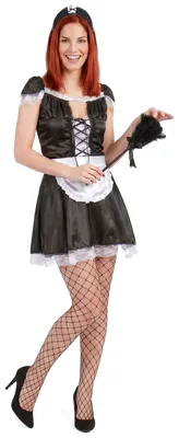 Produktbild von Zimmermädchen Damen-Kostüm schwarz-weiß - M