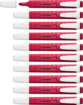 Produktbild von STABILO Textmarker - swing cool NatureCOLORS Wildflower - 10er Pack - burgunderrot