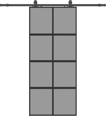 Immagine prodotto di vidaXL Porta scorrevole con rubinetteria nera 90x205 cm in vetro temperato