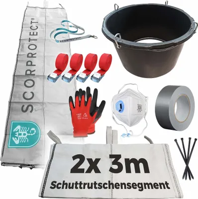 Produktbild von Schuttrutsche Bauschuttrutsche 6 m flexibel mit Einfülltrichter und Zubehör