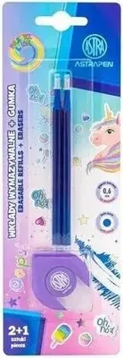 Produktbild von Blaue radierbare Minen + Radiergummi für ASTRAPEN Schreibgeräte Oops! blister