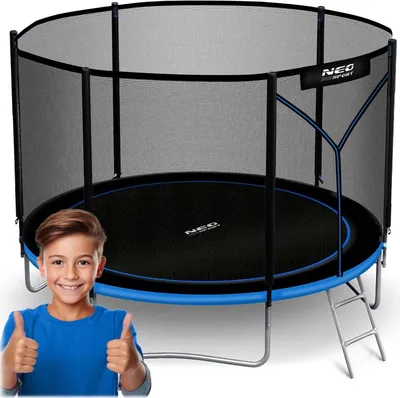Produktbild von 8ft/252cm Gartentrampolin mit Außennetz und Leiter Neo-Sport