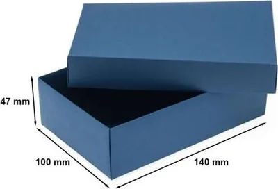 Zdjęcie produktu dla Pudełko Ozdobne Prezentowe Kartonik 140x100x47 Niebieskie S A6