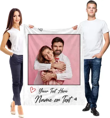 Produktbild von Ferocity Personalisierte Foto Decke mit Eigenem Foto und Text 120x150 CM Sofadecke; Super Weiche Extra Gemütliche Kuscheldecke für die Familie Freunde Geschwister Lustiges Geschenk;  Foto Frame [081]